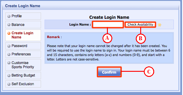 create login name